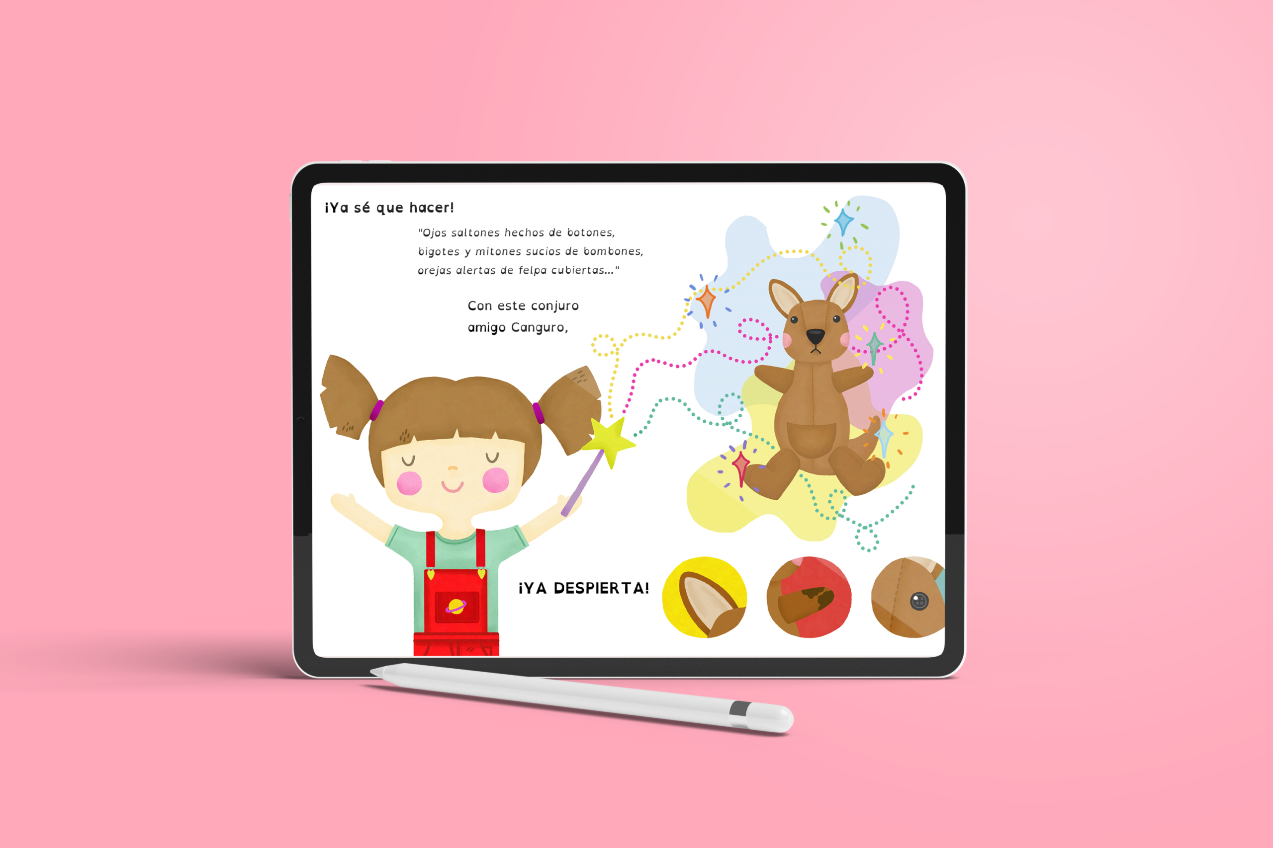 Tablet con imagen del libro